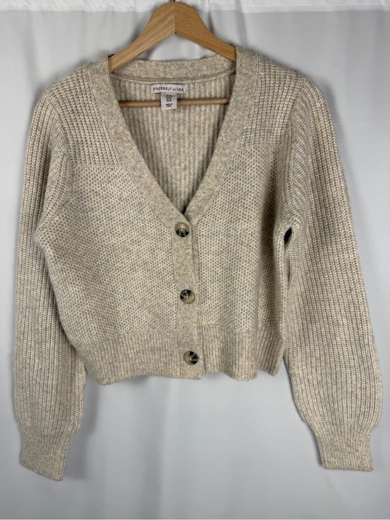 Sincerely Jules Sweaters - Sincerely Jules Neutral Cream Button-Up V-Neck Cardigan